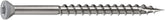 Camo 0353050ES Deck Screw, 0.163 in Thread, 2-1/2 in L, Trim Head, Star Drive, Sharp, Type-17 Point, 316 Stainless Steel